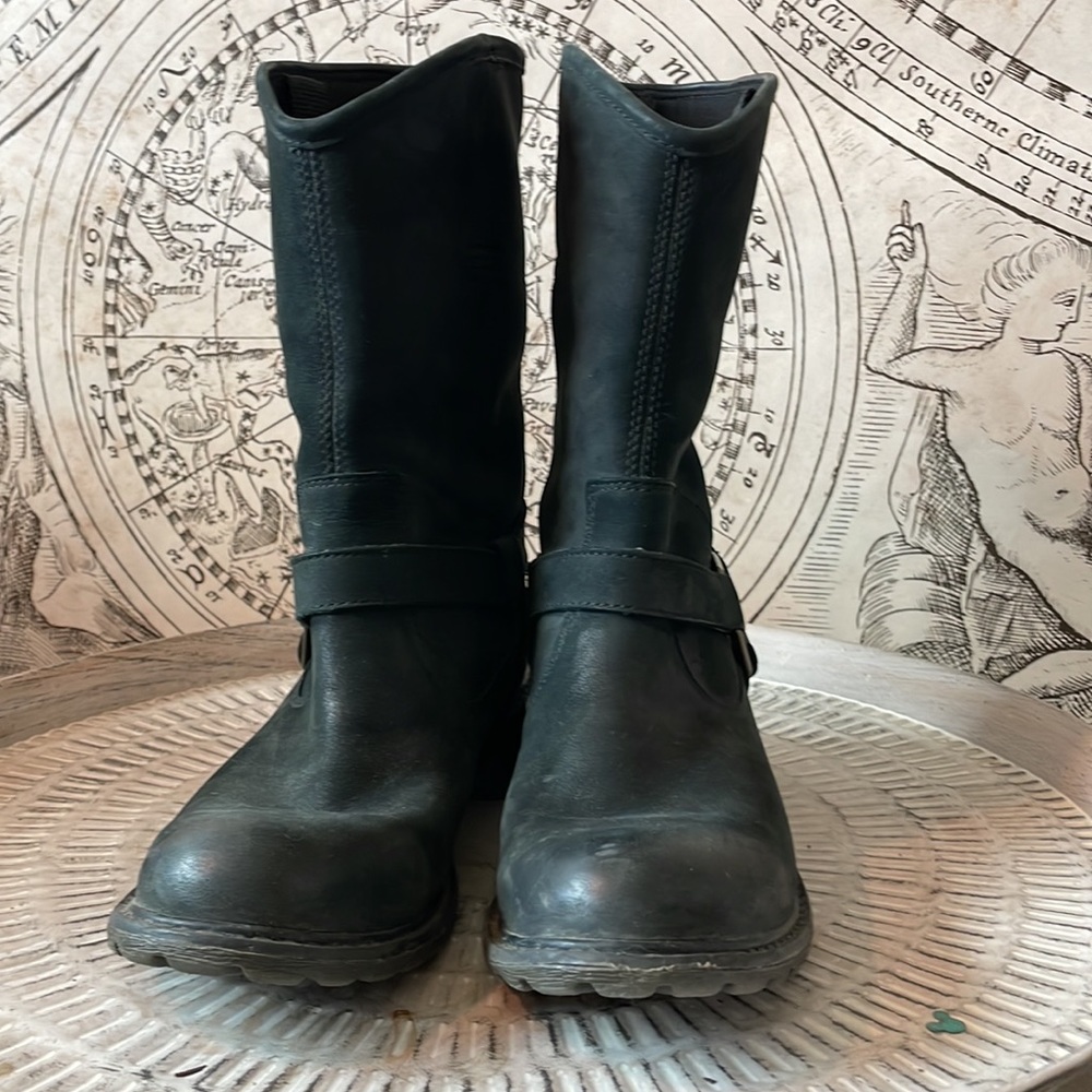 Timberland Stoddard Size 8 Black Harness Moto Biker Engineer boots Y2K - Picture 5 of 7